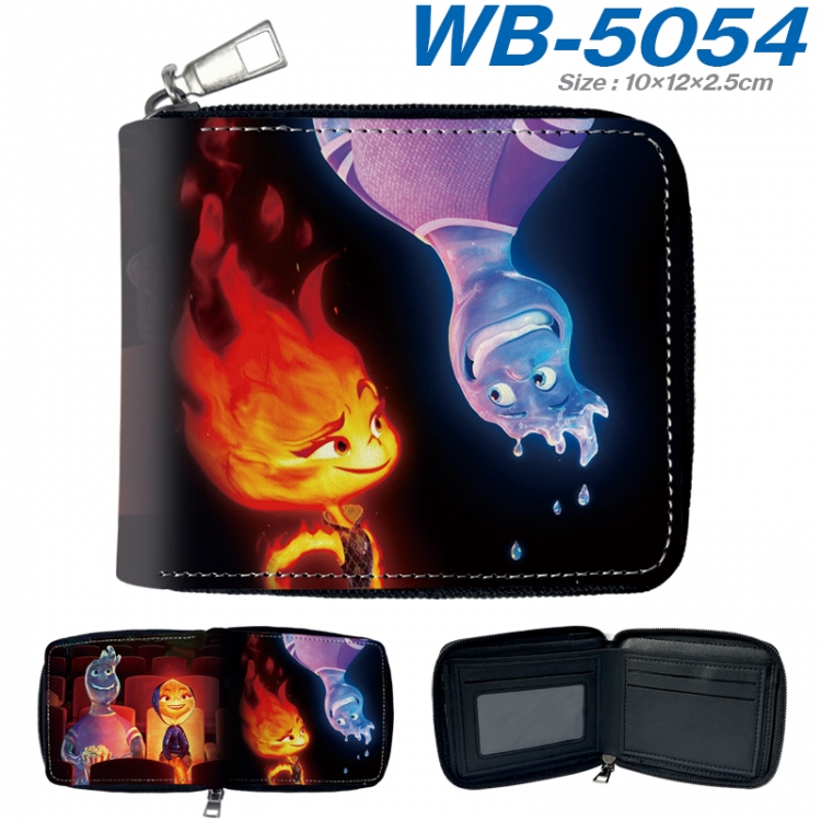 Elemental Anime Full Color Short All Inclusive Zipper Wallet 10x12x2.5cm WB-5054A