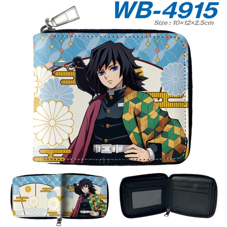 Demon Slayer Kimets Anime Full Color Short All Inclusive Zipper Wallet 10x12x2.5cm WB-4915A