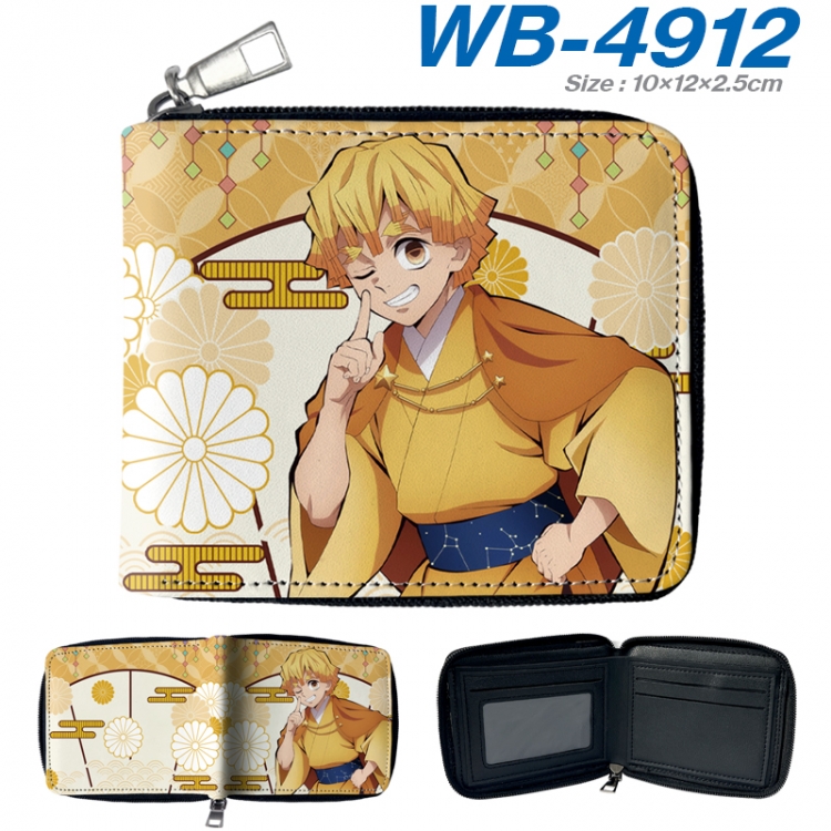 Demon Slayer Kimets Anime Full Color Short All Inclusive Zipper Wallet 10x12x2.5cm WB-4912A