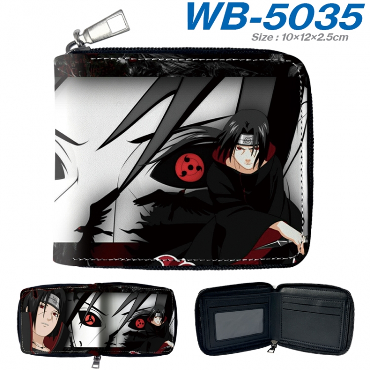 Naruto Anime Full Color Short All Inclusive Zipper Wallet 10x12x2.5cm WB-5035A