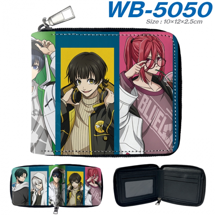 BLUE LOCK Anime Full Color Short All Inclusive Zipper Wallet 10x12x2.5cm WB-5050A