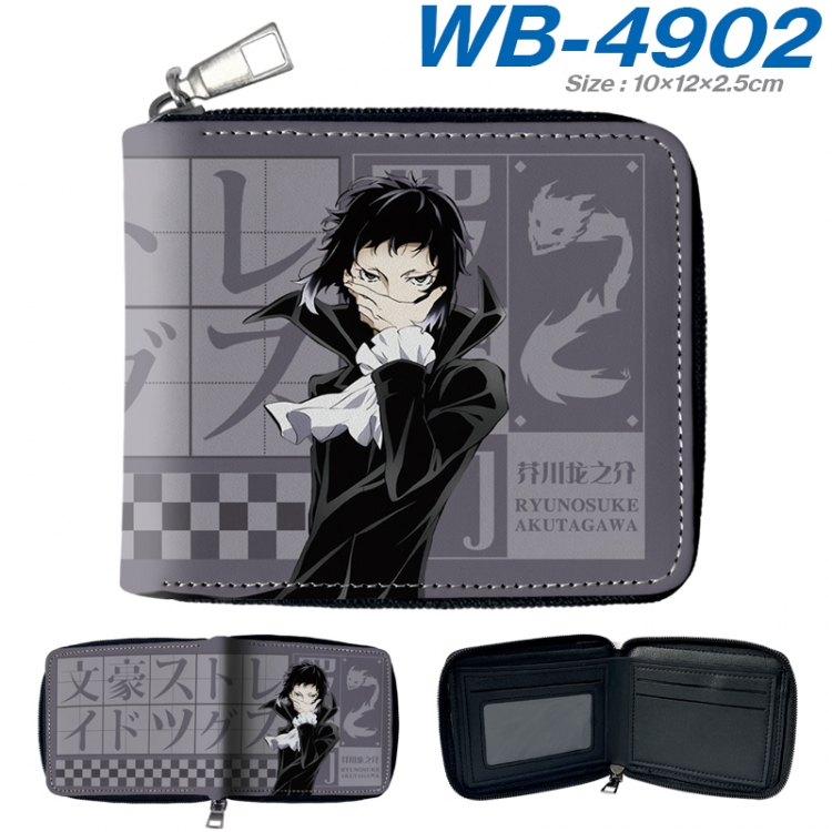 Bungo Stray Dogs Anime Full Color Short All Inclusive Zipper Wallet 10x12x2.5cm  WB-4902A