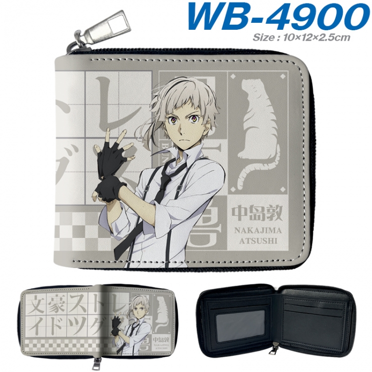 Bungo Stray Dogs Anime Full Color Short All Inclusive Zipper Wallet 10x12x2.5cm  WB-4900A