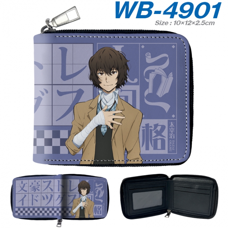 Bungo Stray Dogs Anime Full Color Short All Inclusive Zipper Wallet 10x12x2.5cm WB-4901A