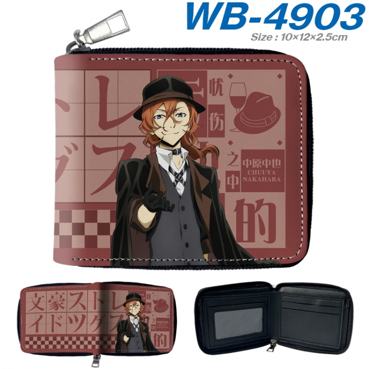 Bungo Stray Dogs Anime Full Color Short All Inclusive Zipper Wallet 10x12x2.5cm WB-4903A