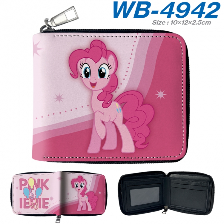 My Little Pony Anime Full Color Short All Inclusive Zipper Wallet 10x12x2.5cm  WB-4942A