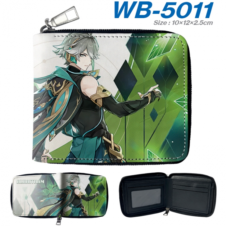 Genshin Impact Anime Full Color Short All Inclusive Zipper Wallet 10x12x2.5cm WB-5011A