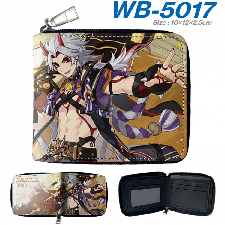 Genshin Impact Anime Full Color Short All Inclusive Zipper Wallet 10x12x2.5cm WB-5017A