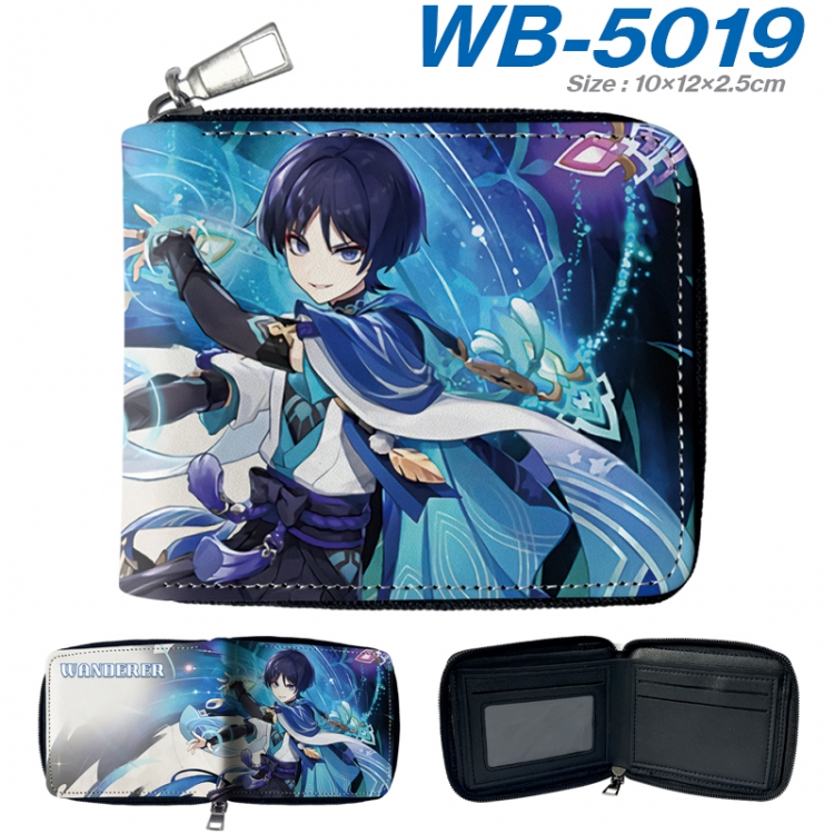 Genshin Impact Anime Full Color Short All Inclusive Zipper Wallet 10x12x2.5cm WB-5019A