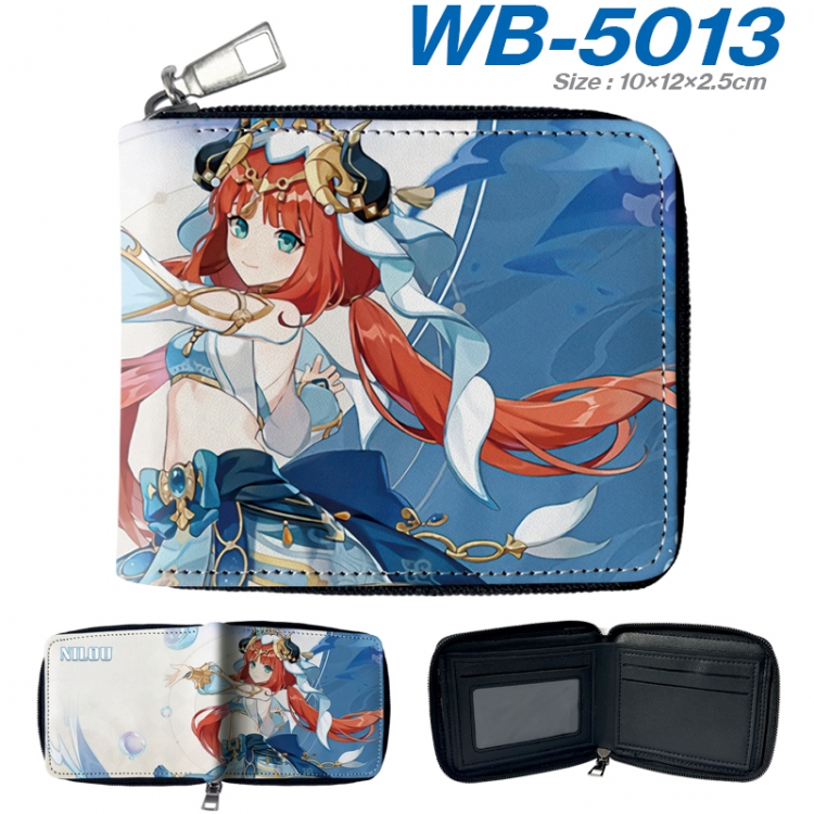 Genshin Impact Anime Full Color Short All Inclusive Zipper Wallet 10x12x2.5cm WB-5013A