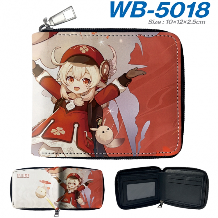 Genshin Impact Anime Full Color Short All Inclusive Zipper Wallet 10x12x2.5cm WB-5018A