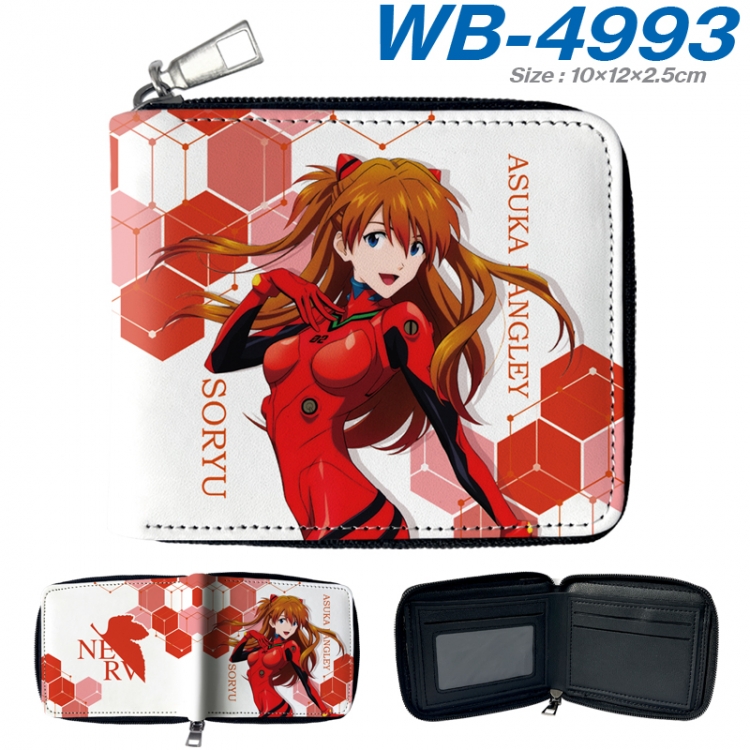 EVA Anime Full Color Short All Inclusive Zipper Wallet 10x12x2.5cm  WB-4993A