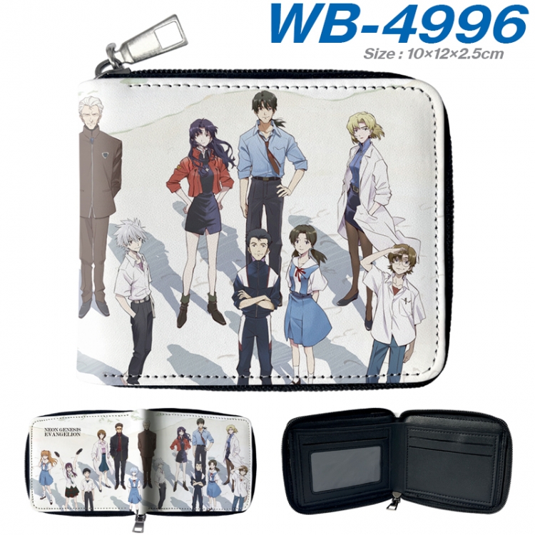 EVA Anime Full Color Short All Inclusive Zipper Wallet 10x12x2.5cm  WB-4996A