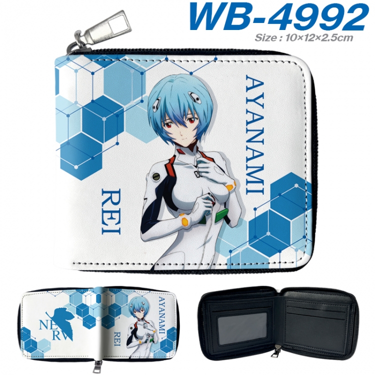 EVA Anime Full Color Short All Inclusive Zipper Wallet 10x12x2.5cm  WB-4992A