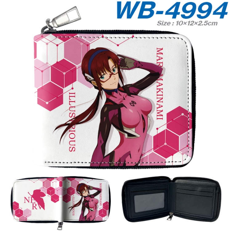 EVA Anime Full Color Short All Inclusive Zipper Wallet 10x12x2.5cm  WB-4994A