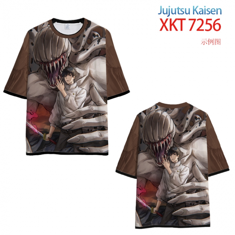 Jujutsu Kaisen Full color crew neck black and white trim T-shirt  from S to 4XL XKT7256