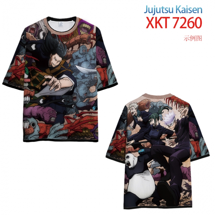 Jujutsu Kaisen Full color crew neck black and white trim T-shirt  from S to 4XL XKT7260