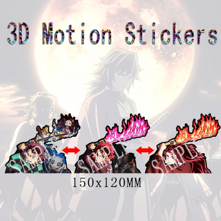 Demon Slayer Kimets 3D HD variable map car computer animation stickers price for 2 pcs DS-35