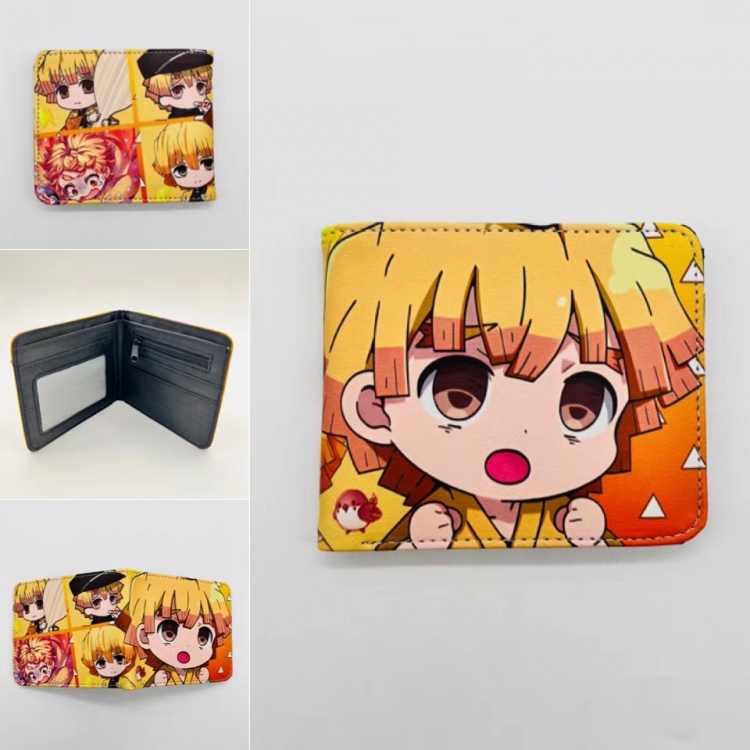 Demon Slayer Kimets Full color  Two fold short card case wallet 11X9.5CM