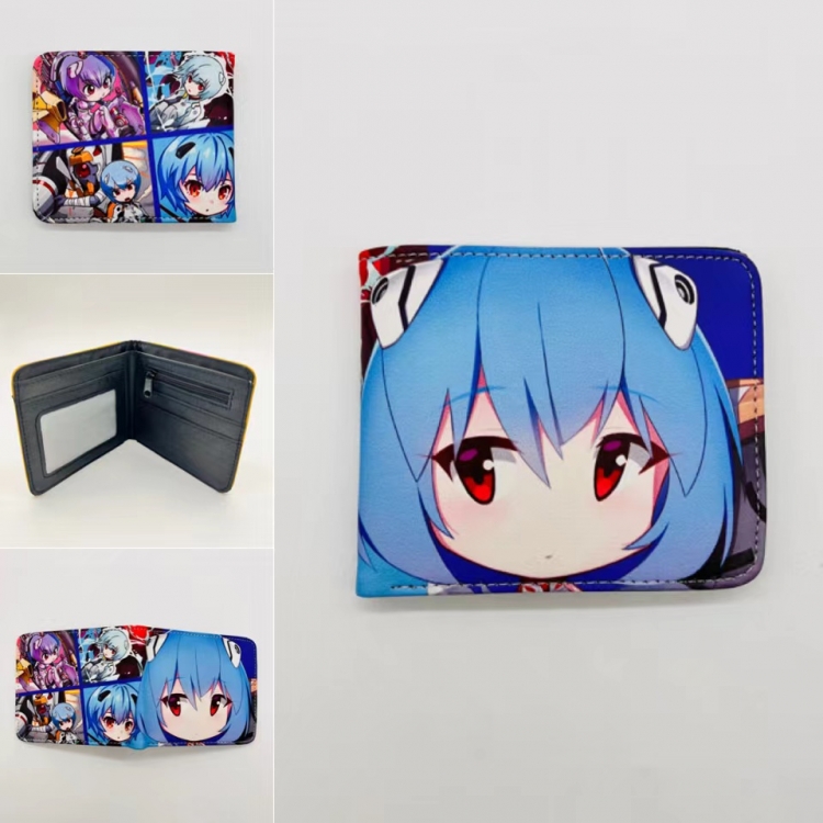 EVA Full color Two fold short card case wallet 11X9.5CM