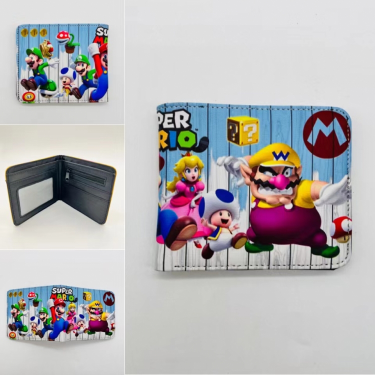 Super Mario Full color Two fold short card case wallet 11X9.5CM