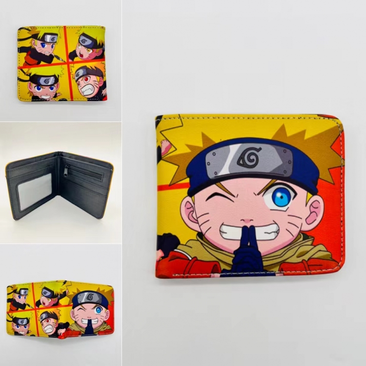 Naruto Full color Two fold short card case wallet 11X9.5CM