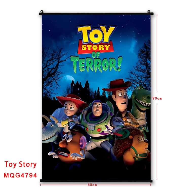 Toy Story Anime black Plastic rod Cloth painting Wall Scroll 60X90CM  MQG-4794