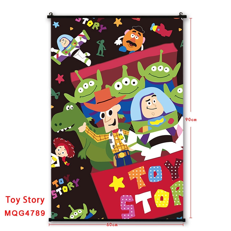 Toy Story Anime black Plastic rod Cloth painting Wall Scroll 60X90CM  MQG-4789