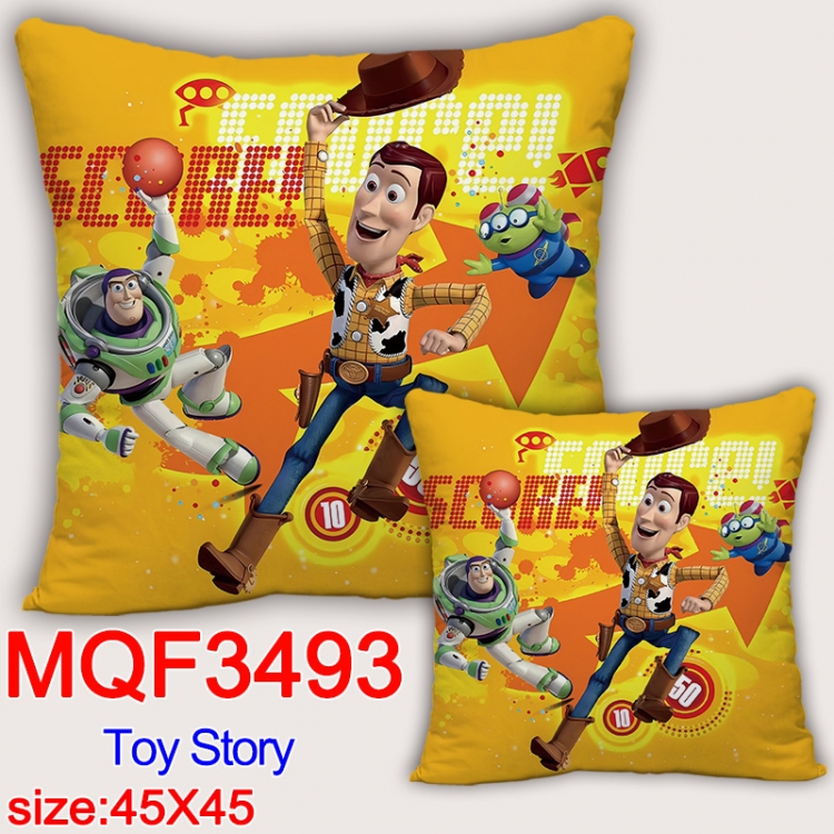 Toy Story Anime square full-color pillow cushion 45X45CM NO FILLING  MQF-3493