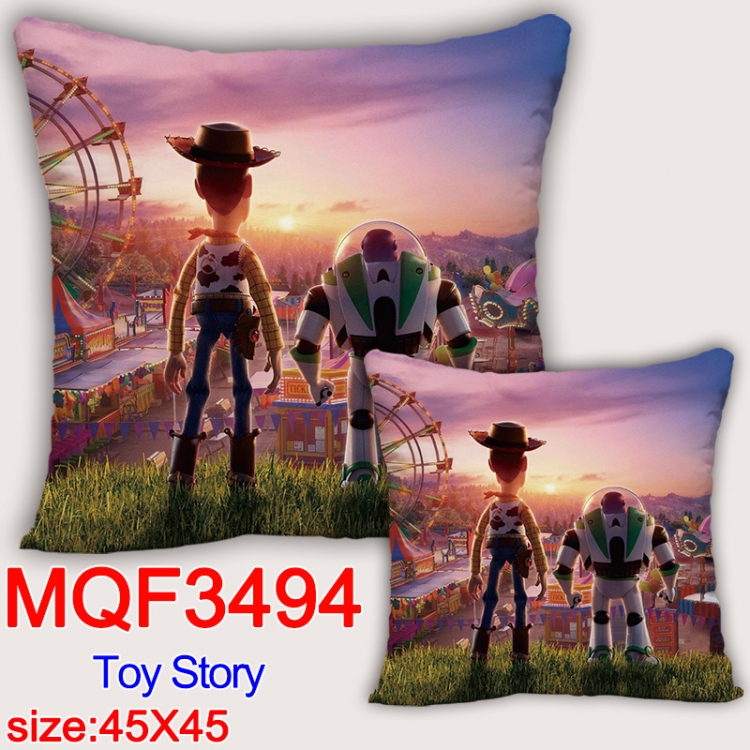 Toy Story Anime square full-color pillow cushion 45X45CM NO FILLING MQF-3494