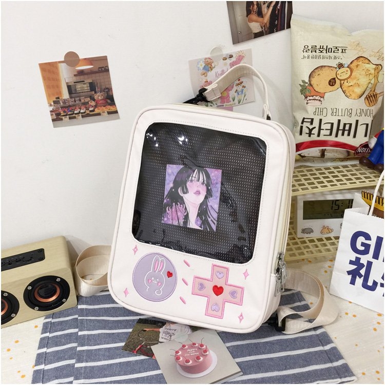 Funny Game Machine Bag Translucent Backpack Cute Personality Soft Bag 22X27X7CM price for 2 pcs