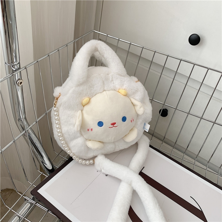 lamb Cartoon shoulder bag plush storage bag birthday gift price for 3 pcs