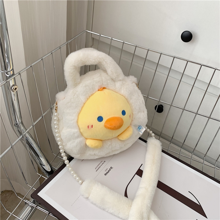 chick Cartoon shoulder bag plush storage bag birthday gift price for 3 pcs