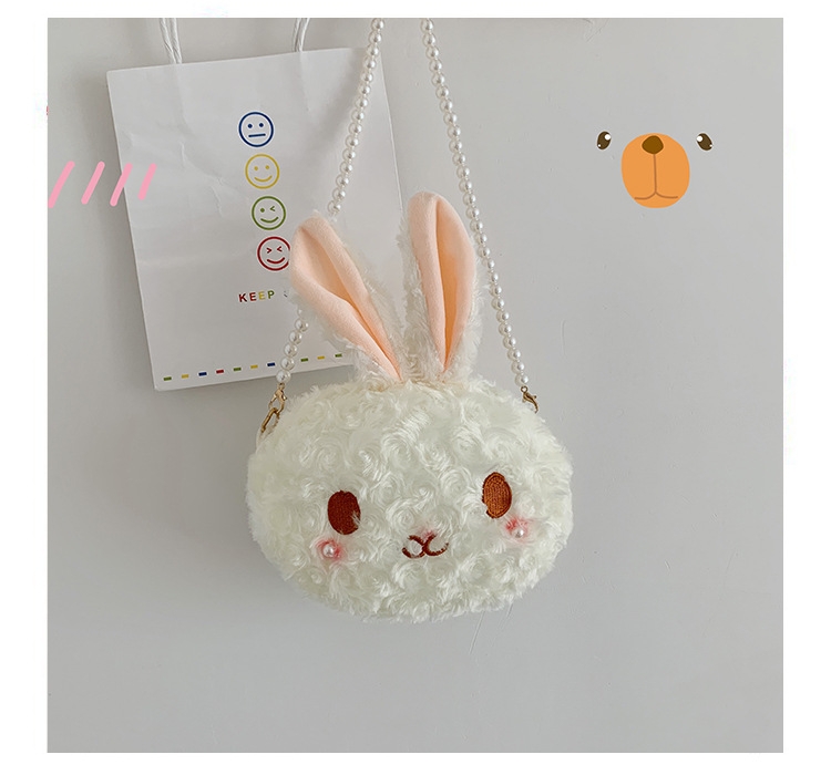 Little White Rabbit Cartoon shoulder bag plush storage bag birthday gift price for 3 pcs