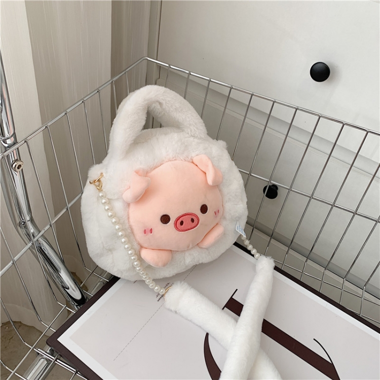 piglet Cartoon shoulder bag plush storage bag birthday gift price for 3 pcs