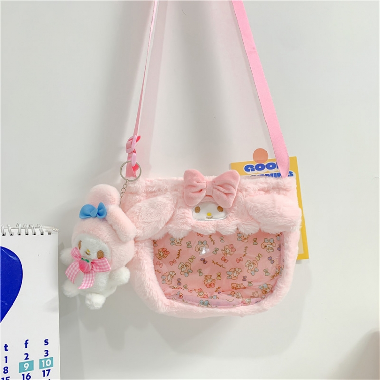 Sanrio Translucent cute shoulder bag plush shoulder bag price for 3 pcs