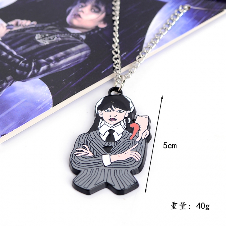 Black Wednesday Anime peripheral metal necklace pendant pendant price for 5 pcs