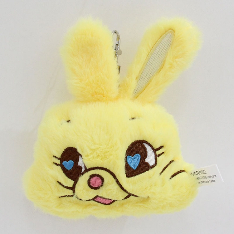 FLUFFY KEYRING Rabbit hair PP cotton plush doll toy 13x6x8cm with ears 14cm