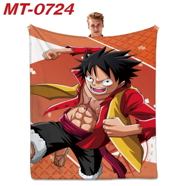 One Piece  Anime flannel blanket air conditioner quilt double-sided printing 100x135cm  MT-0724