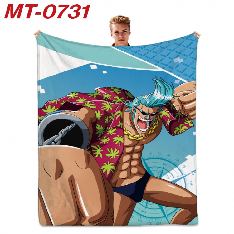 One Piece  Anime flannel blanket air conditioner quilt double-sided printing 100x135cm  MT-0731