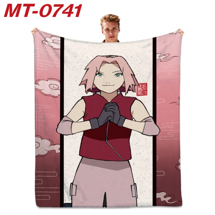 Naruto  Anime flannel blanket air conditioner quilt double-sided printing 100x135cm MT-0741