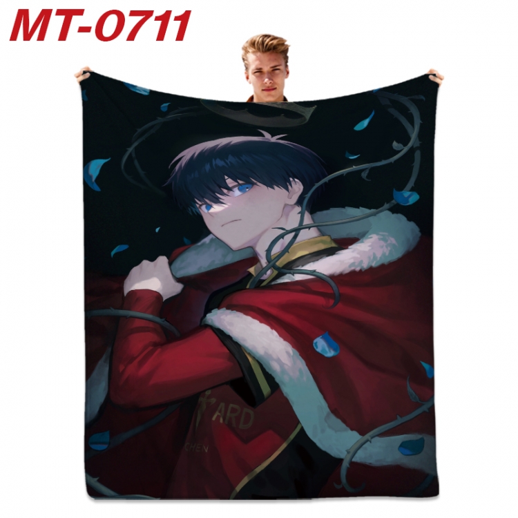 BLUE LOCK   Anime flannel blanket air conditioner quilt double-sided printing 100x135cm  MT-0711