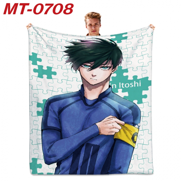 BLUE LOCK   Anime flannel blanket air conditioner quilt double-sided printing 100x135cm  MT-0708