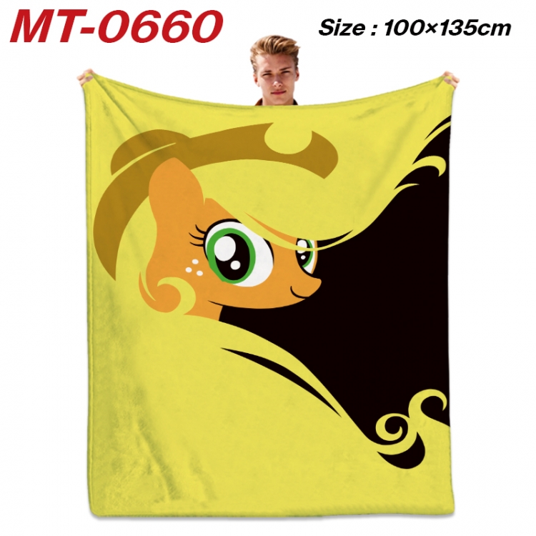 My Little Pony  Anime flannel blanket air conditioner quilt double-sided printing 100x135cm MT-0660