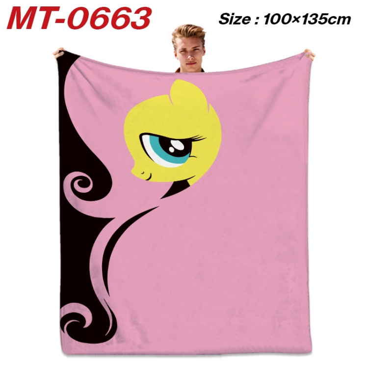 My Little Pony  Anime flannel blanket air conditioner quilt double-sided printing 100x135cm MT-0663