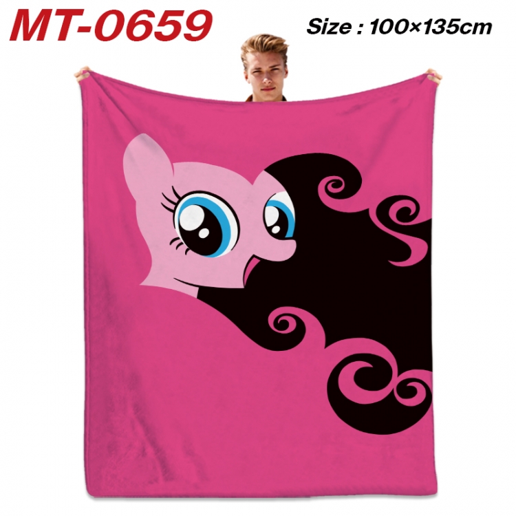 My Little Pony  Anime flannel blanket air conditioner quilt double-sided printing 100x135cm MT-0659