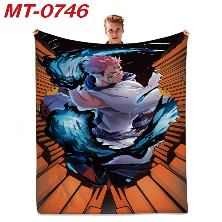 Jujutsu Kaisen Anime flannel blanket air conditioner quilt double-sided printing 100x135cm  MT-0746