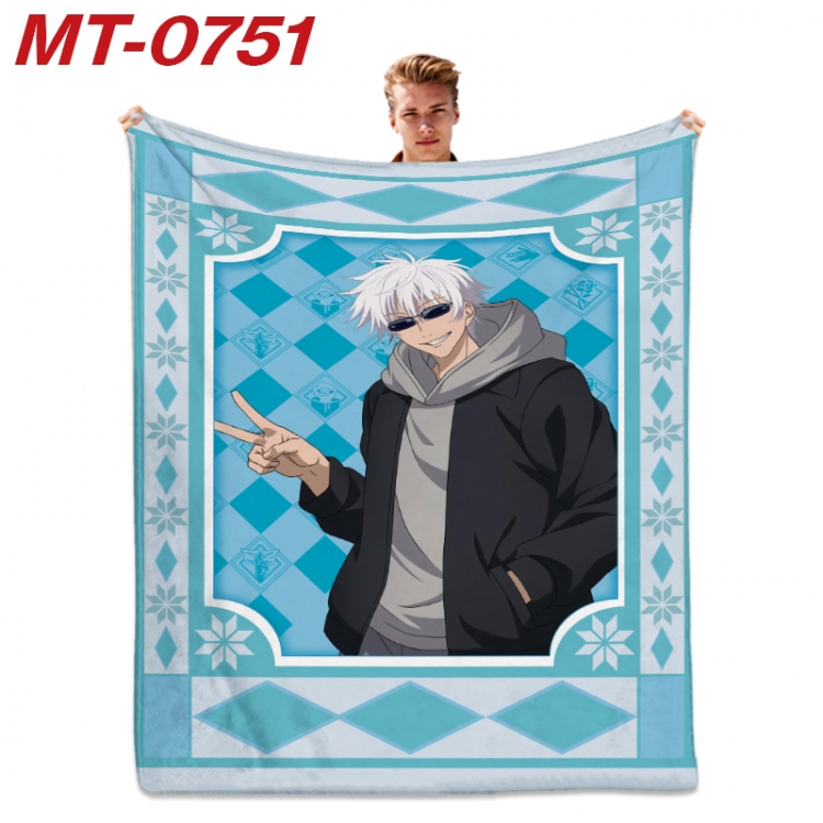 Jujutsu Kaisen Anime flannel blanket air conditioner quilt double-sided printing 100x135cm MT-0751