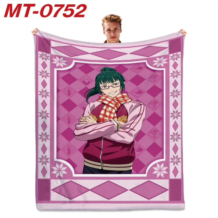 Jujutsu Kaisen Anime flannel blanket air conditioner quilt double-sided printing 100x135cm  MT-0752