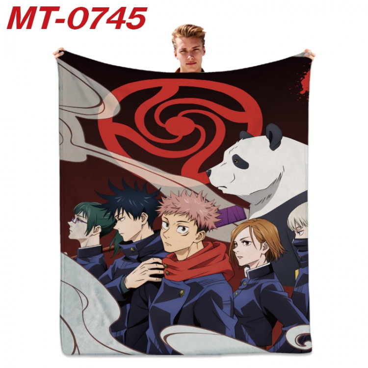 Jujutsu Kaisen Anime flannel blanket air conditioner quilt double-sided printing 100x135cm MT-0745